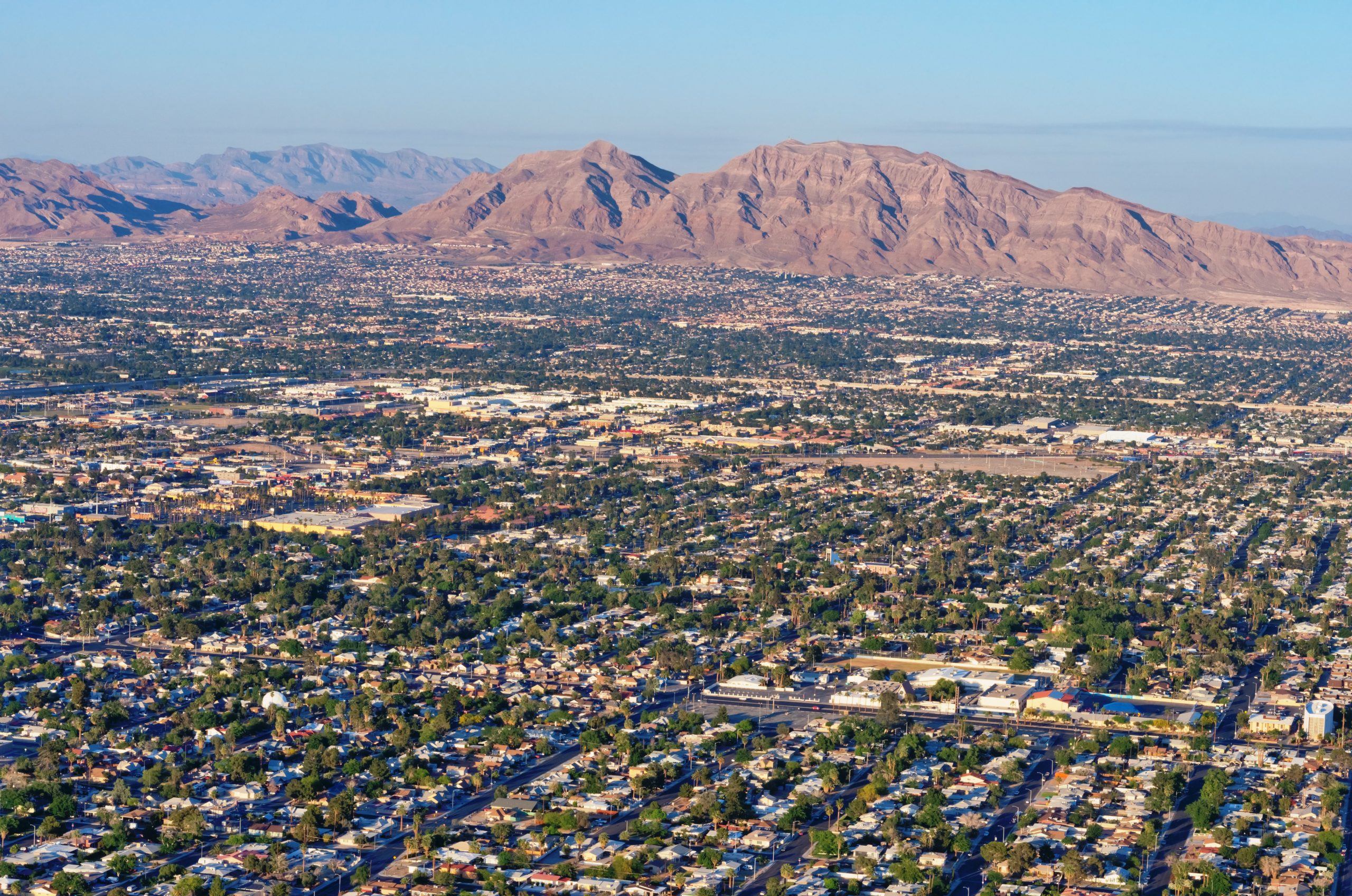 Aerial View Of Las Vegas In Nevada USA